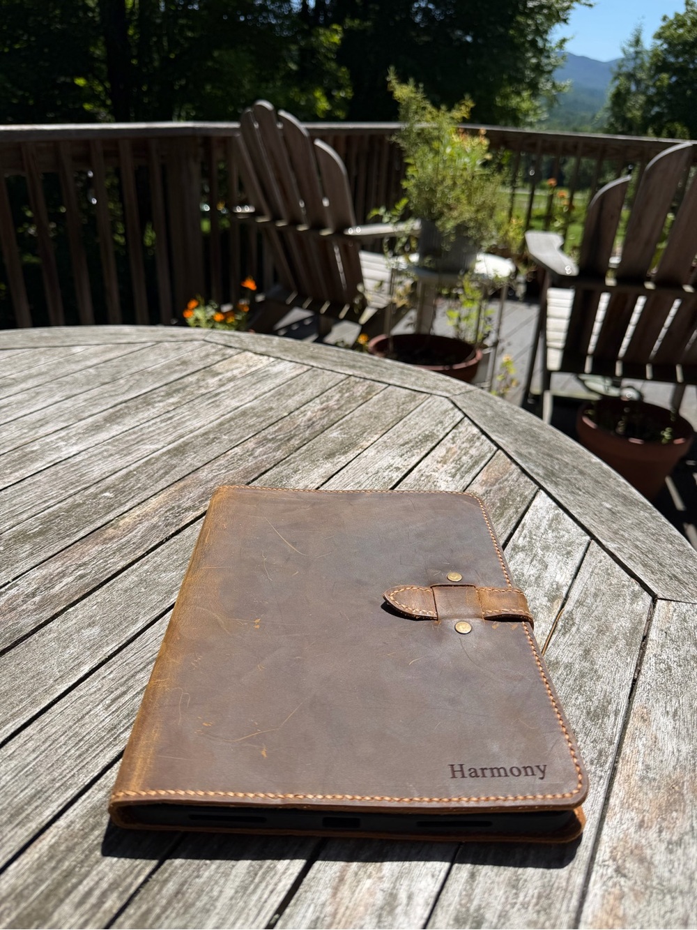 Brown Leather IPad Tablet Folio